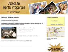 Tablet Screenshot of absoluterentalproperties.com